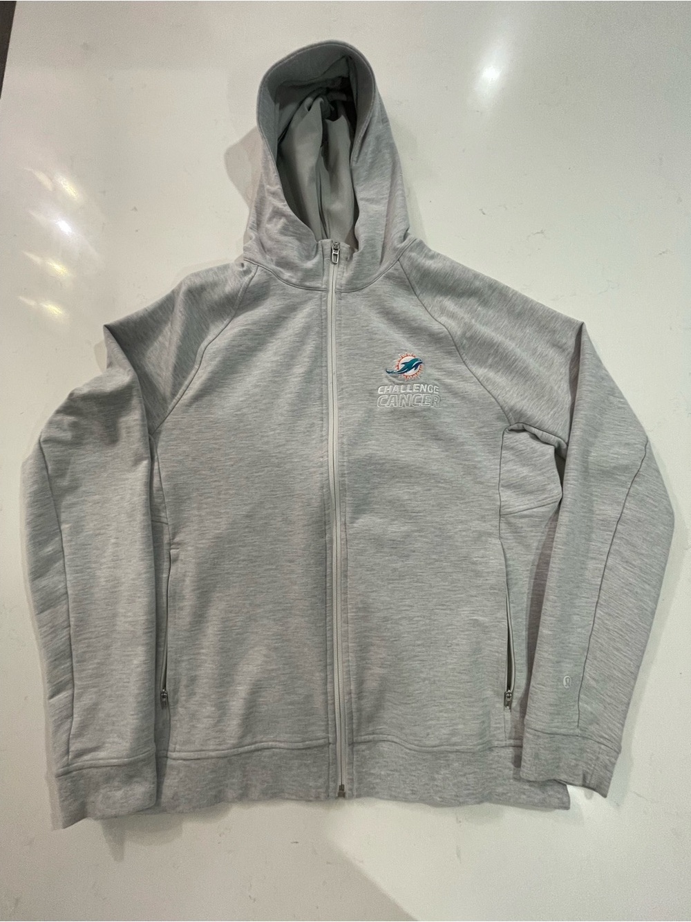 Lululemon Mens Miami Dolphins Challenge Cancer Hoodie M